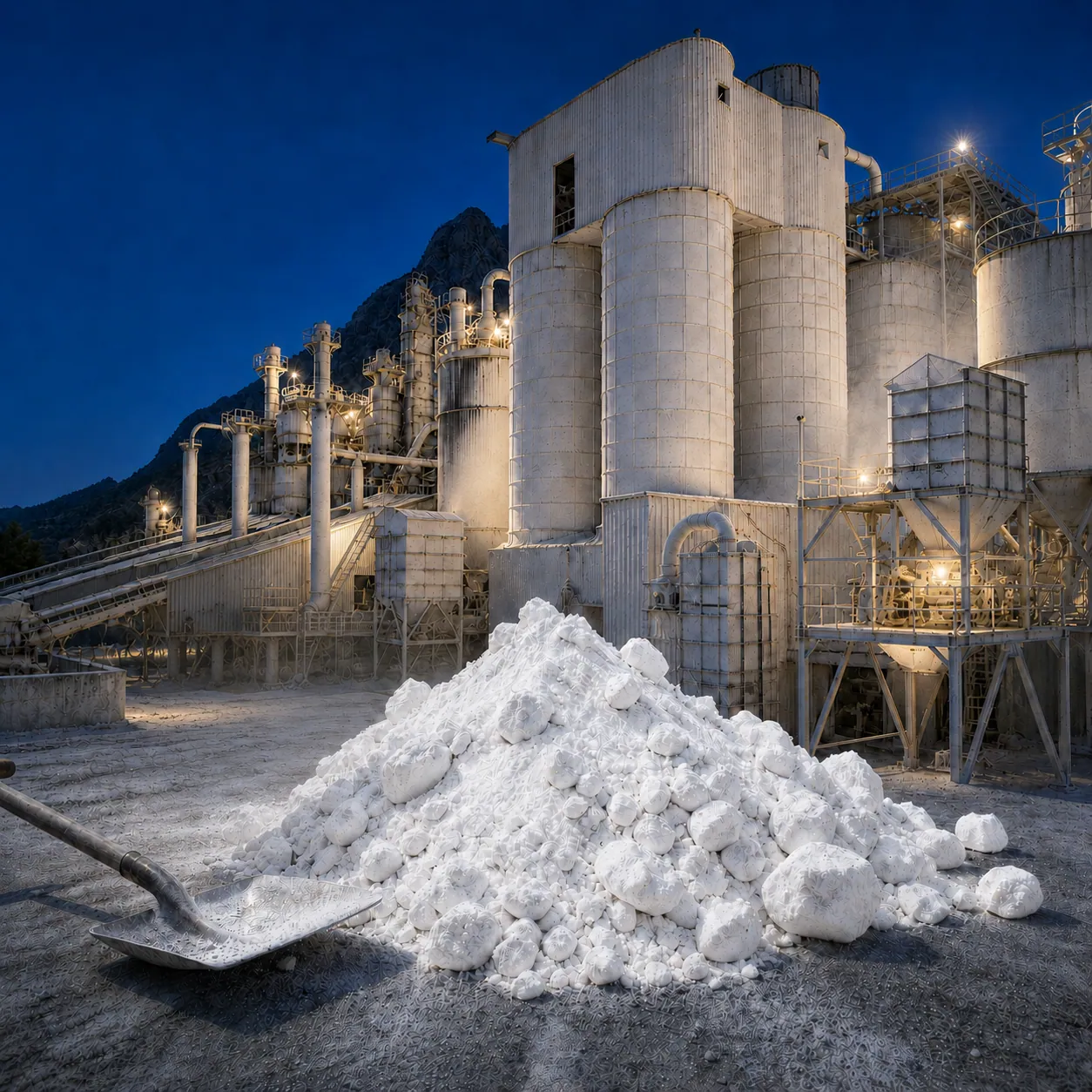 Quicklime (calcium oxide) production and mining