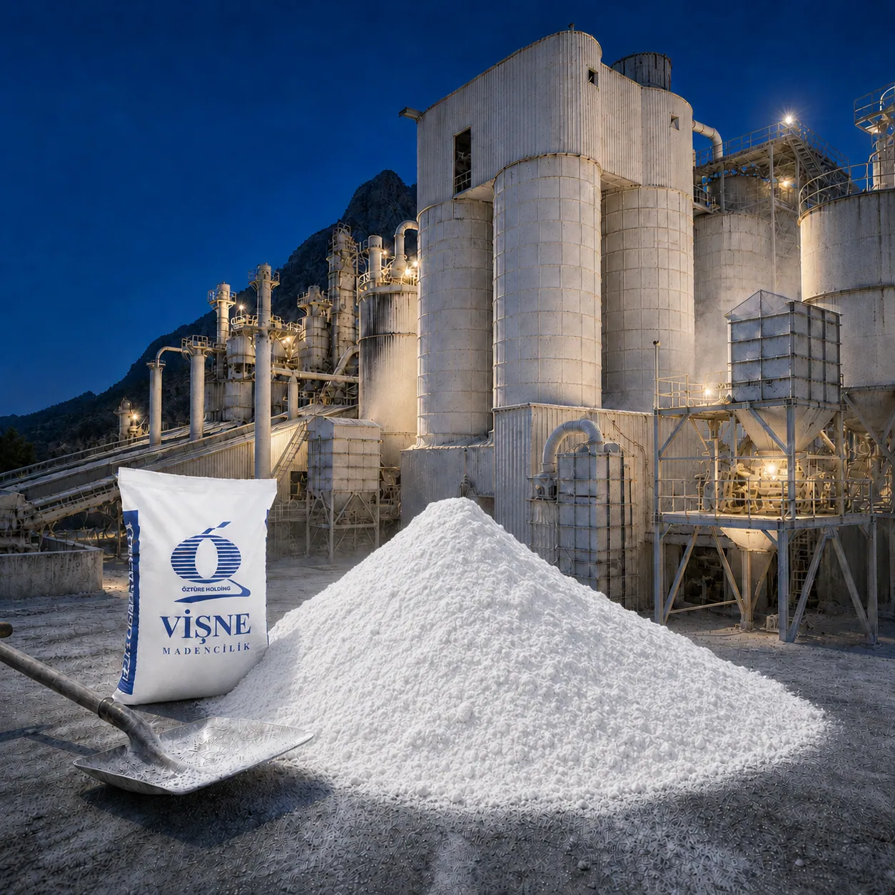 Hydrated lime (calcium hydroxide) industrial production facility